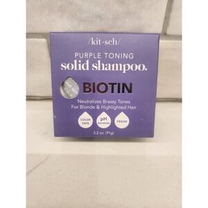 Kitsch‎ /Kit•sch/Purple Toning Solid Shampoo|Biotin For Blonde/Highlighted 3.2oz